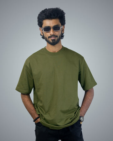 Army Green Oversized Tshirt For Men