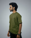 Army Green Oversized Tshirt For Men