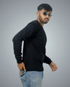 Black Regular Fit Zero Sweatshirt For Men