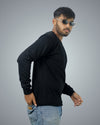 Black Regular Fit Zero Sweatshirt For Men