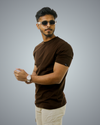 Brown Regular Fit Tshirt For Men