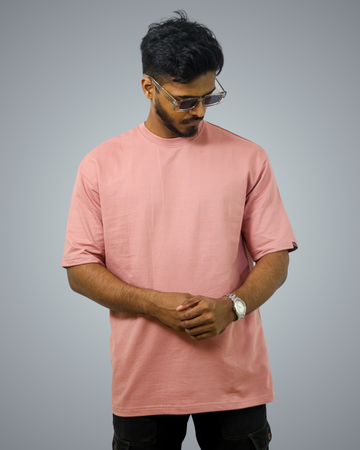 Peach Oversized Tshirt For Men