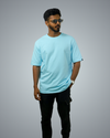 Sky Blue Oversized Tshirt For Men