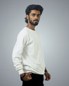 White Regular Fit Zero Sweatshirt For Men