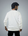 White Regular Fit Zero Sweatshirt For Men