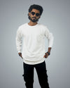 White Regular Fit Zero Sweatshirt For Men