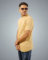 Beige Regular Fit Tshirt For Men