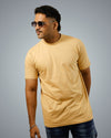 Beige Regular Fit Tshirt For Men
