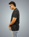 Acid Wash - Black Regular Fit Tshirt For Men