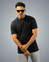 Acid Wash - Black Regular Fit Tshirt For Men