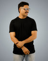 Black Regular Fit Tshirt For Men