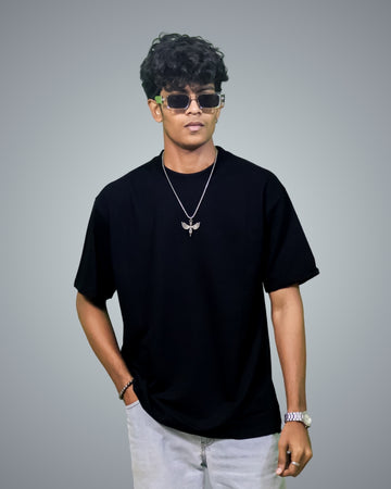Black Oversized Fit Tshirt For Men