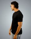 Black Regular Fit Tshirt For Men