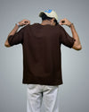Brown Oversized Fit Tshirt For Men