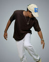Brown Oversized Fit Tshirt For Men