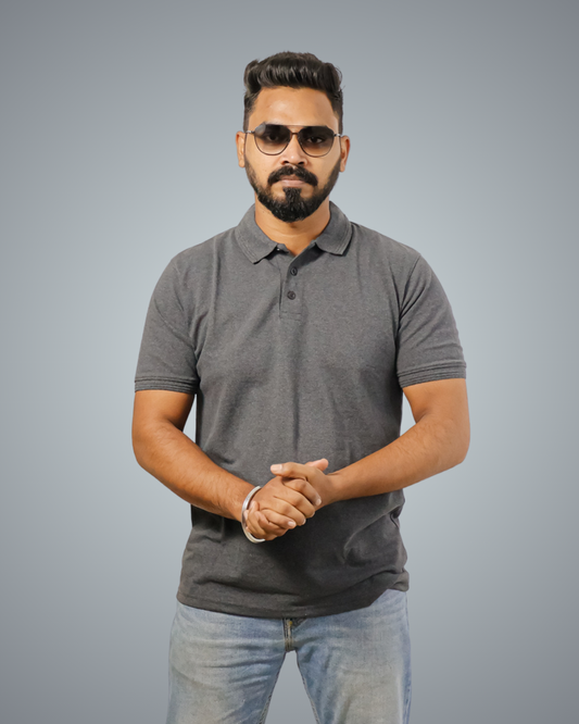 Charcoal Polo Tshirt For Men