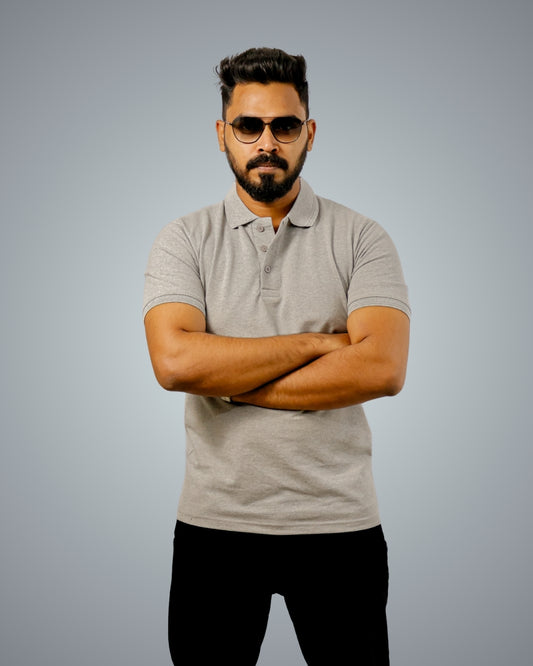 Grey Polo Tshirt For Men