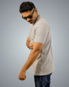 Grey Regular Fit Tshirt For Men