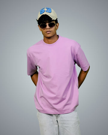 Lavender Oversized Fit Tshirt For Men