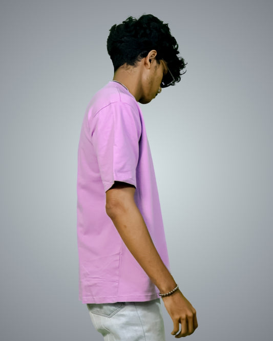 Lavender Oversized Fit Tshirt For Men