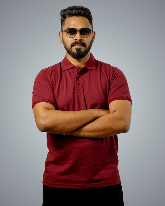 Maroon Polo Tshirt For Men