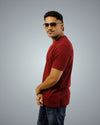 Maroon Regular Fit Tshirt For Men