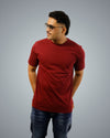 Maroon Regular Fit Tshirt For Men