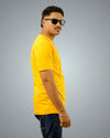 Mustard Yellow Regular Fit Tshirt For Men