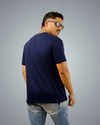 Navy Blue Regular Fit Tshirt For Men