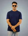 Navy Blue Regular Fit Tshirt For Men