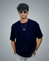 Navy Oversized Fit Tshirt For Men