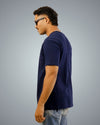Navy Blue Regular Fit Tshirt For Men