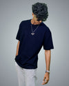 Navy Oversized Fit Tshirt For Men