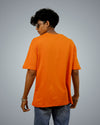 Orange Oversized Fit Tshirt For Men