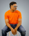 Orange Regular Fit Tshirt For Men