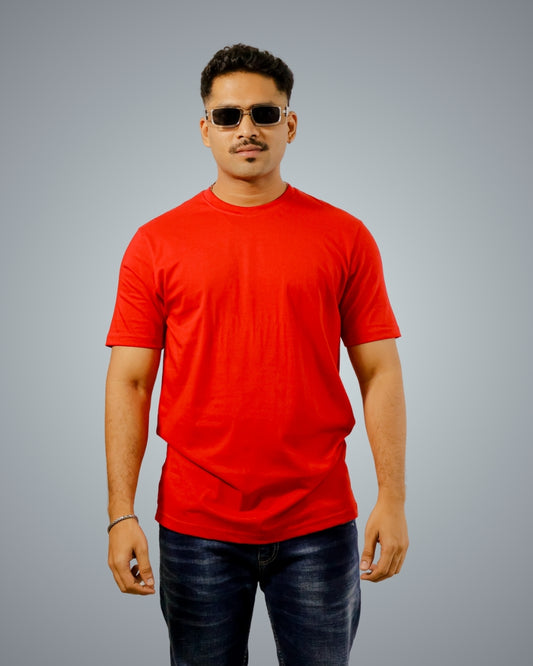 Red Regular Fit Tshirt For Men