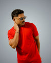Red Regular Fit Tshirt For Men