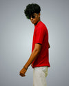 Red Oversized Fit Tshirt For Men