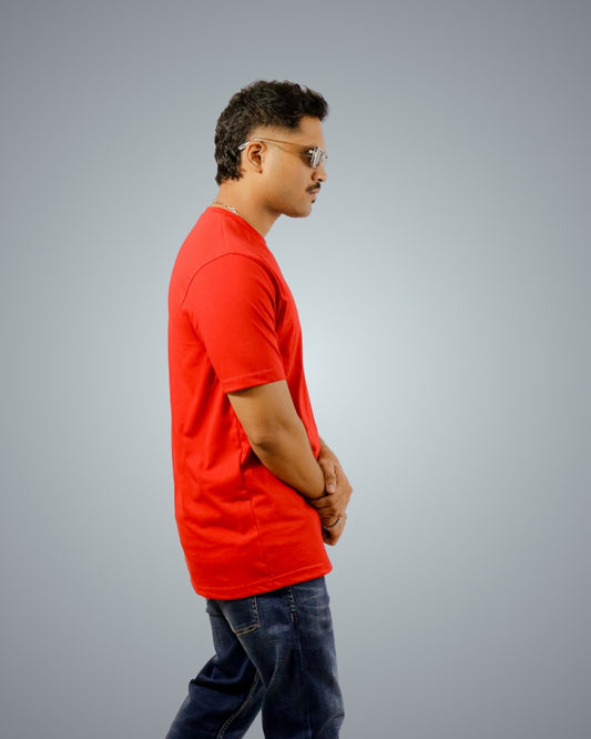 Red Regular Fit Tshirt For Men