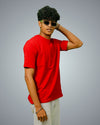 Red Oversized Fit Tshirt For Men