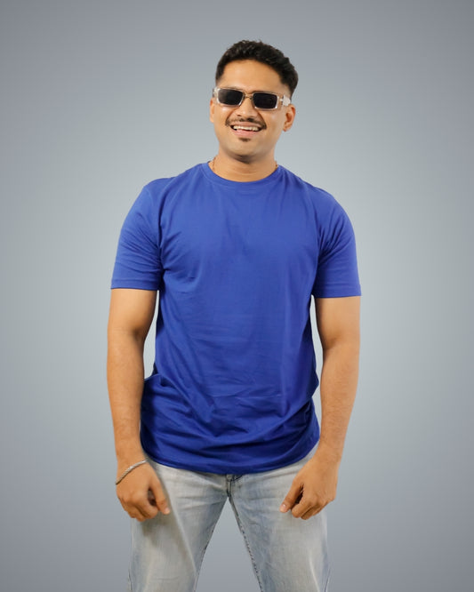 Royal Blue Regular Fit Tshirt For Men