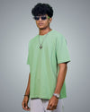 Sage Green Oversized Fit Tshirt For Men