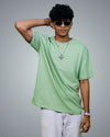 Sage Green Oversized Fit Tshirt For Men