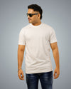 White Regular Fit Tshirt For Men