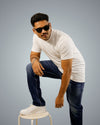 White Regular Fit Tshirt For Men
