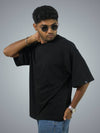 Black Boxy Fit T-Shirt For Men