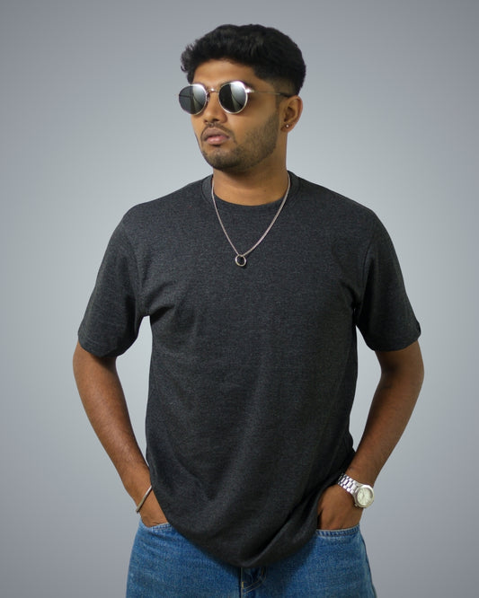 Charcoal Regular Fit T-Shirt For Men