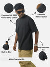 Charcoal Oversized T-Shirt For Men