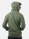Army Green Regular Fit Zero Hoodie For Men
