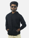 Black Regular Fit Hoodie For Men